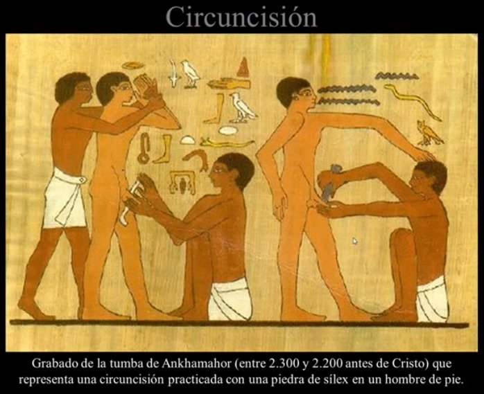 Grabado egipcio de circuncisión